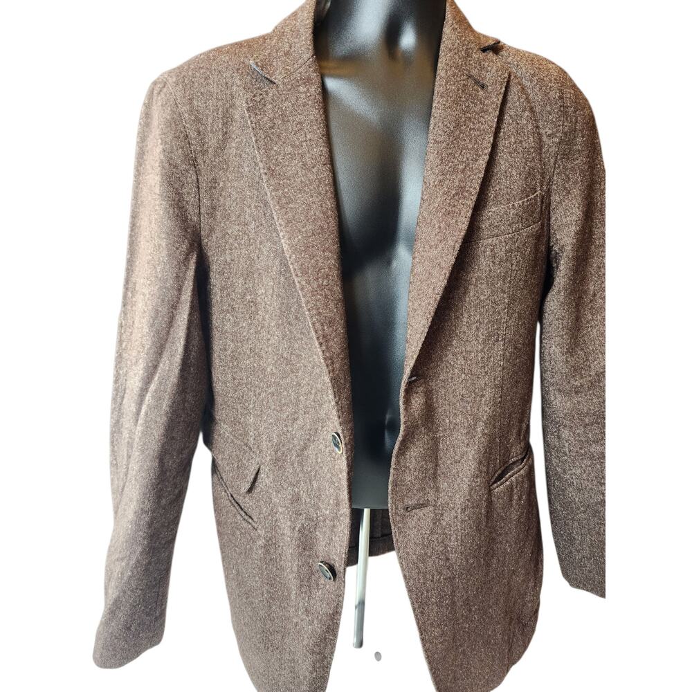 Scott James Blazer Mens Small 38 Wool Two Button Jacket Sport Coat Classic Tweed - Picture 10 of 16